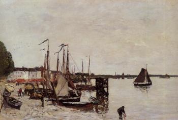 Eugene Boudin : Anvers, Fishing Boats